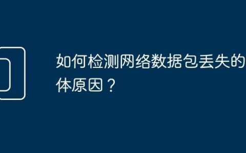 如何检测网络数据包丢失的具体原因？