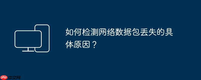 如何检测网络数据包丢失的具体原因?