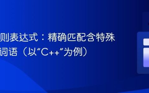 Java正则表达式：精确匹配含特殊字符的词语（以“C++”为例）