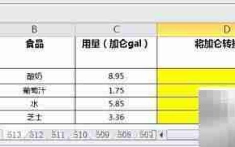 EXCEL中加仑转升的CONVERT函数