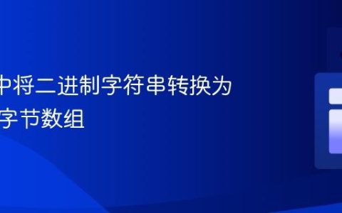 Swift 中将二进制字符串转换为整数和字节数组