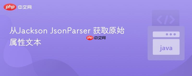 从Jackson JsonParser 获取原始属性文本