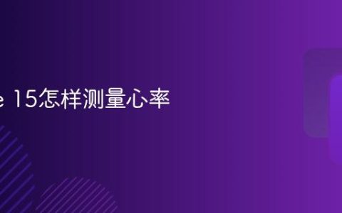 iPhone 15怎样测量心率