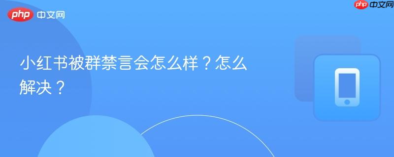 小红书被群禁言会怎么样?怎么解决?