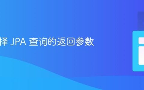 动态选择 JPA 查询的返回参数