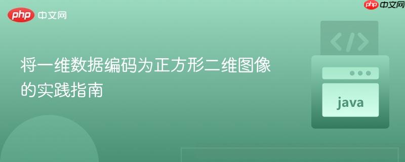 将一维数据编码为正方形二维图像的实践指南