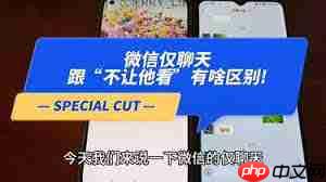 微信仅聊天和不让他看我有啥区别