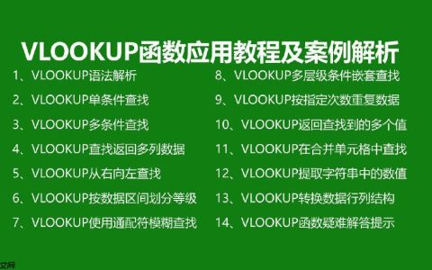 VLOOKUP函数出错怎么办_VLOOKUP函数常见错误及解决方法