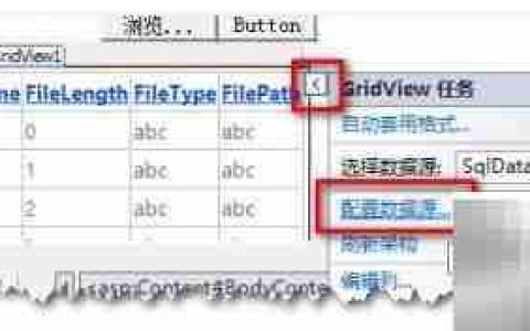 ASP.NET GridView操作数据库
