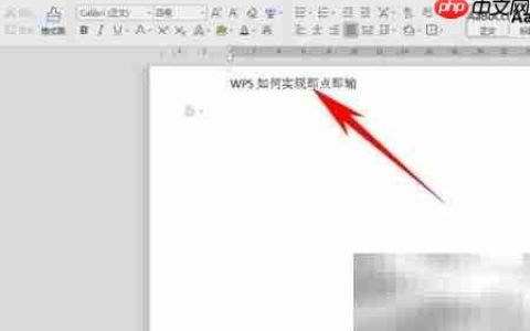WPS文档即点即输技巧