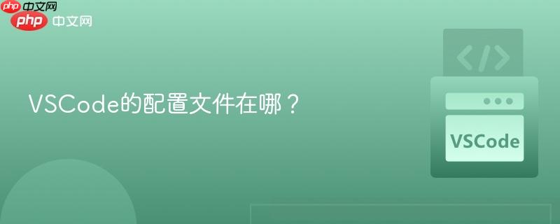 vscode的配置文件在哪?