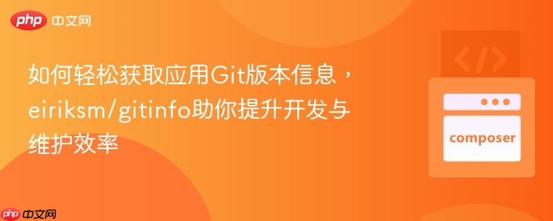 如何轻松获取应用Git版本信息,eiriksm/gitinfo助你提升开发与维护效率