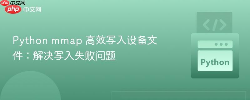 python mmap 高效写入设备文件:解决写入失败问题
