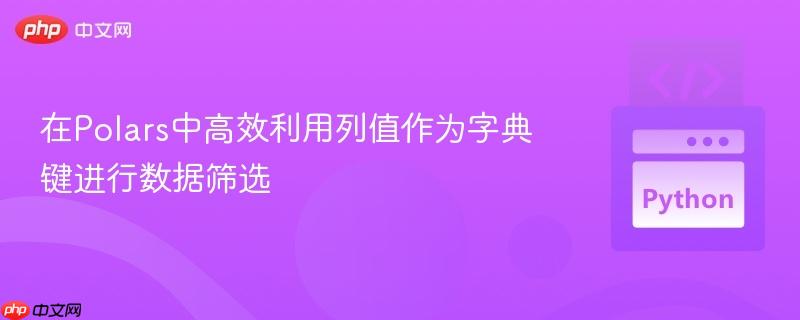 在Polars中高效利用列值作为字典键进行数据筛选