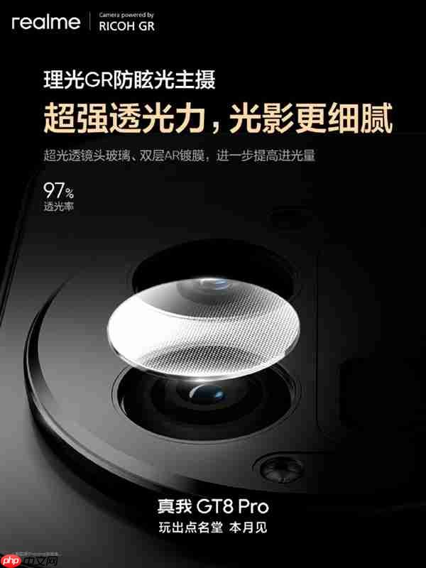 真我GT8 Pro首发理光GR认证主摄!减少鬼影、防眩光