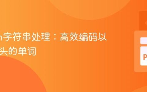 Python字符串处理：高效编码以元音开头的单词