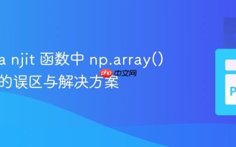 Numba njit 函数中 np.array() 构造器的误区与解决方案