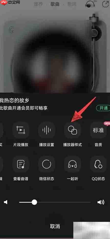 QQ音乐播放器样式设置指南