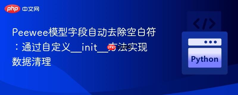Peewee模型字段自动去除空白符:通过自定义__init__方法实现数据清理
