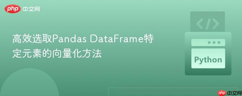 高效选取Pandas DataFrame特定元素的向量化方法