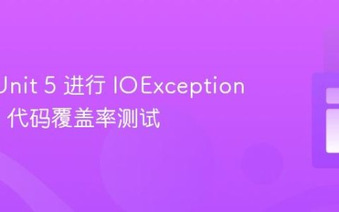 使用 JUnit 5 进行 IOException Catch 代码覆盖率测试