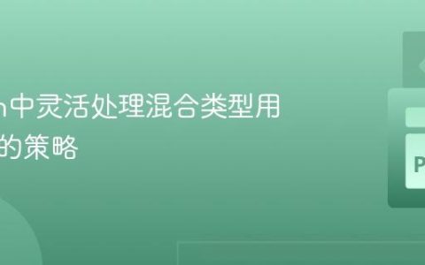 Python中灵活处理混合类型用户输入的策略