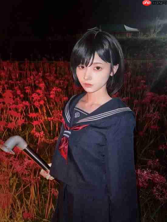 《寂静岭f》女主COS!裙子破损手拎水管