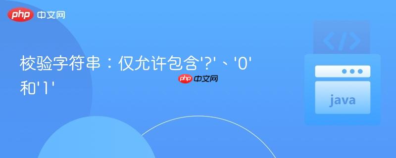 校验字符串:仅允许包含'?'、'0'和'1'