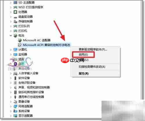 Win10任务栏电源图标变灰解决