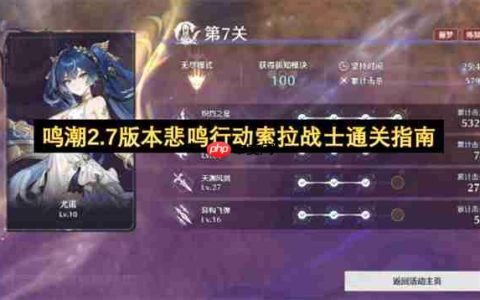 鸣潮2.7版本悲鸣行动索拉战士通关指南