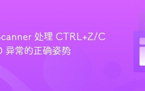 Java Scanner 处理 CTRL+Z/CTRL+D 异常的正确姿势