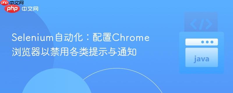 Selenium自动化:配置Chrome浏览器以禁用各类提示与通知