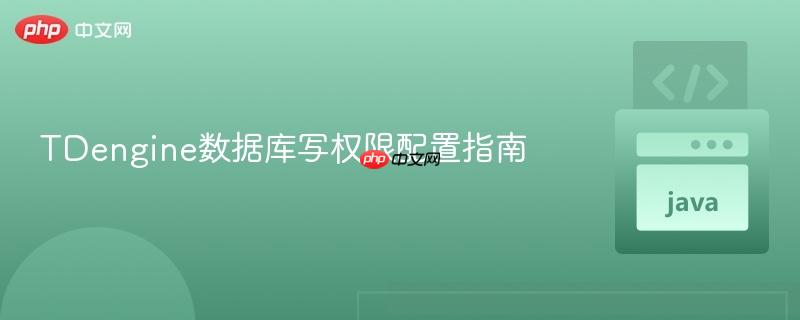 TDengine数据库写权限配置指南