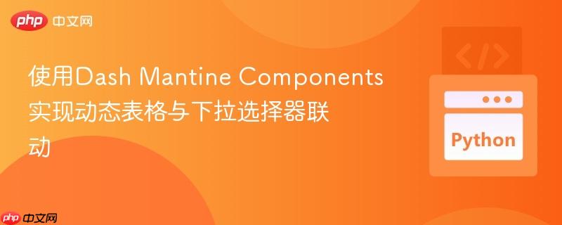 使用Dash Mantine Components实现动态表格与下拉选择器联动