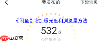 闲鱼如何增加曝光度和浏览量