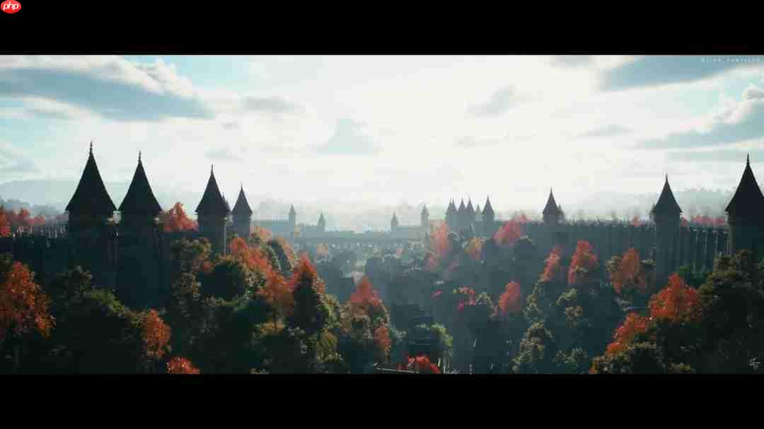 虚幻5打造《上古卷轴4》Skingrad场景 宏伟壮丽