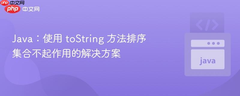 java:使用 tostring 方法排序集合不起作用的解决方案