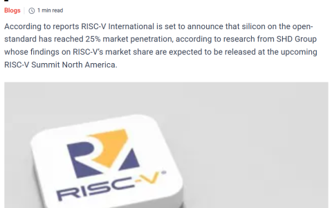 RISC-V International 宣布市场渗透率达 25%