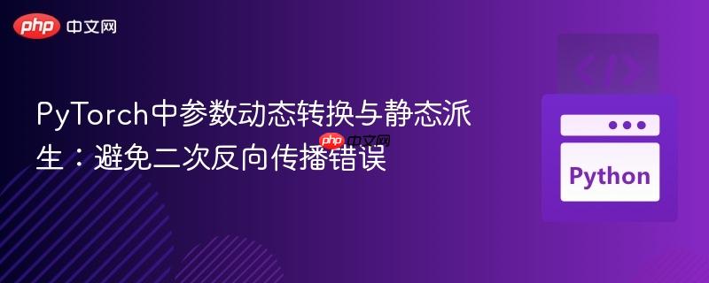 PyTorch中参数动态转换与静态派生:避免二次反向传播错误