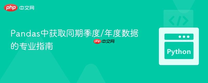 Pandas中获取同期季度/年度数据的专业指南