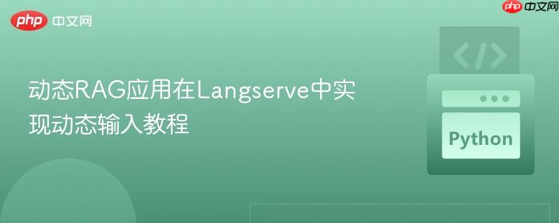 动态RAG应用在Langserve中实现动态输入教程