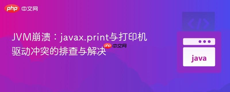 JVM崩溃：javax.print与打印机驱动冲突的排查与解决