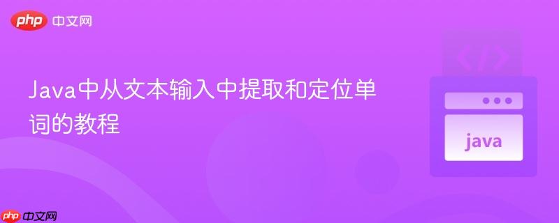 Java中从文本输入中提取和定位单词的教程