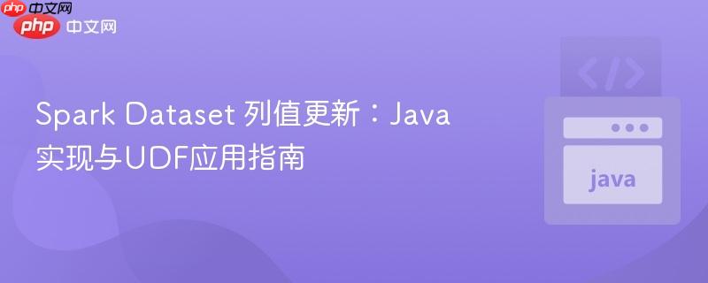 Spark Dataset 列值更新:Java 实现与UDF应用指南