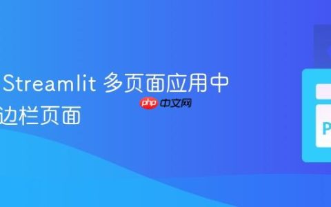 如何在 Streamlit 多页面应用中隐藏侧边栏页面