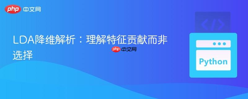 LDA降维解析:理解特征贡献而非选择