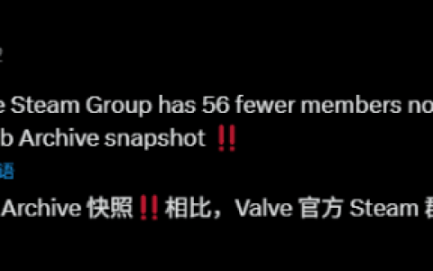 V社官方Steam组本月减少56人！或与《CS2》近期事件有关