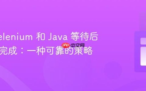使用 Selenium 和 Java 等待后端进程完成：一种可靠的策略