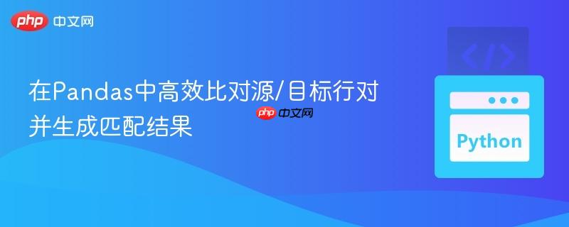 在Pandas中高效比对源/目标行对并生成匹配结果