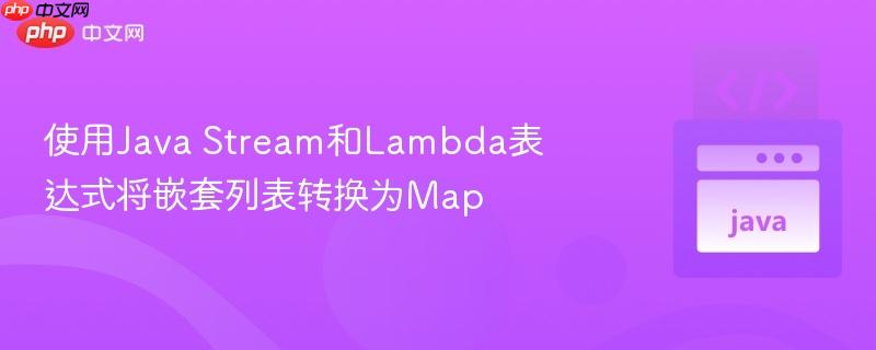 使用Java Stream和Lambda表达式将嵌套列表转换为Map